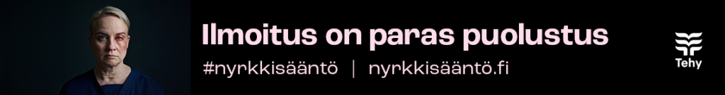 Ilmoitus on paras puolustus #nyrkkisääntö / nyrkkisääntö.fi TEHY